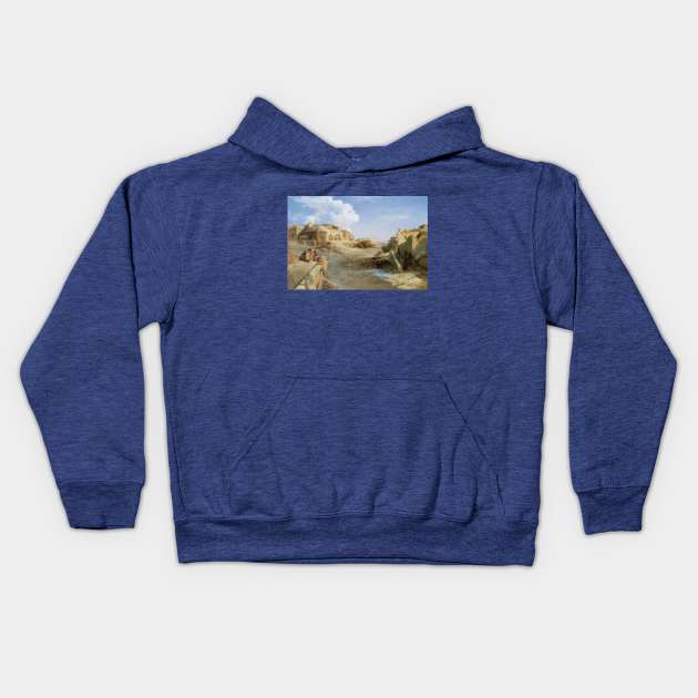 An Indian Pueblo, Laguna, New Mexico by Thomas Moran Kids Hoodie by MasterpieceCafe